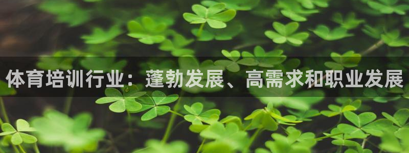 欧陆娱乐官网下载安装苹果：体育培训行业：蓬勃发展、高